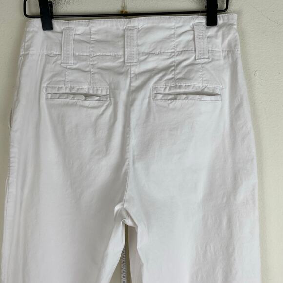 Maeve Naomi Wide Leg Pants Size 10 White Linen Magic Fabric Casual Anthropologie - Picture 8 of 13
